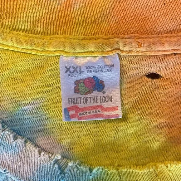 RARE Vintage 90s Ben & Jerry's Ice Cream Grateful Dead Wavy Gravy Tie Dye Shirt - Picture 2 of 4